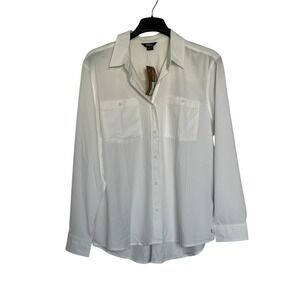 NWT Eddie Bauer Departure Long Sleeve Shirt Women's White Size XL Outdoor Hiking